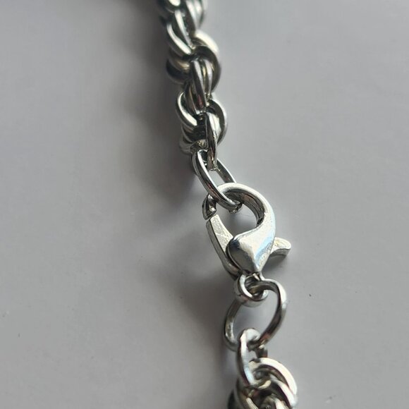 Vintage 18 inch silver rope chain necklace ✦ nice quality & non-tarnishing - Picture 5 of 10
